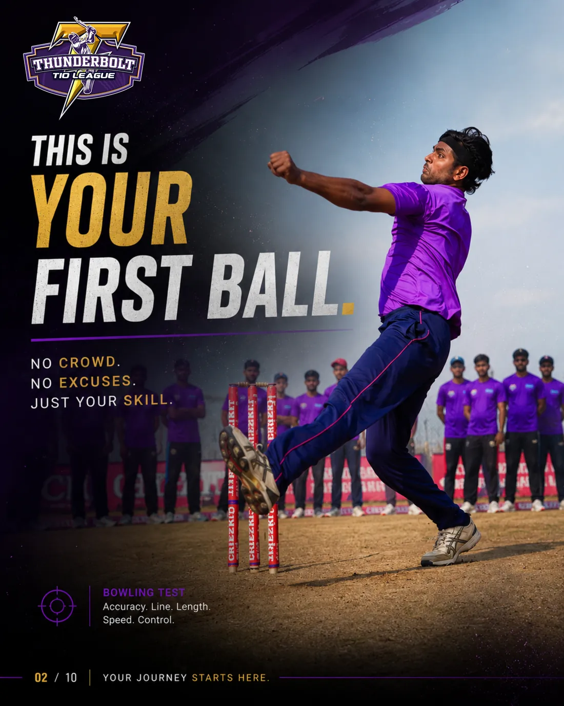 Thunderbolt trials — 'this is your first ball'